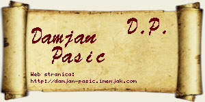 Damjan Pašić vizit kartica